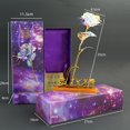 thumbnail image 2 of Colorful Galaxy Rose Flower Gift,LED Light Artificial Rose Flower with Love Shaped Base for Valentine's Day, Mother's Day, Thanksgiving, Birthday, Anniversary, Wedding Gifts, 2 of 4