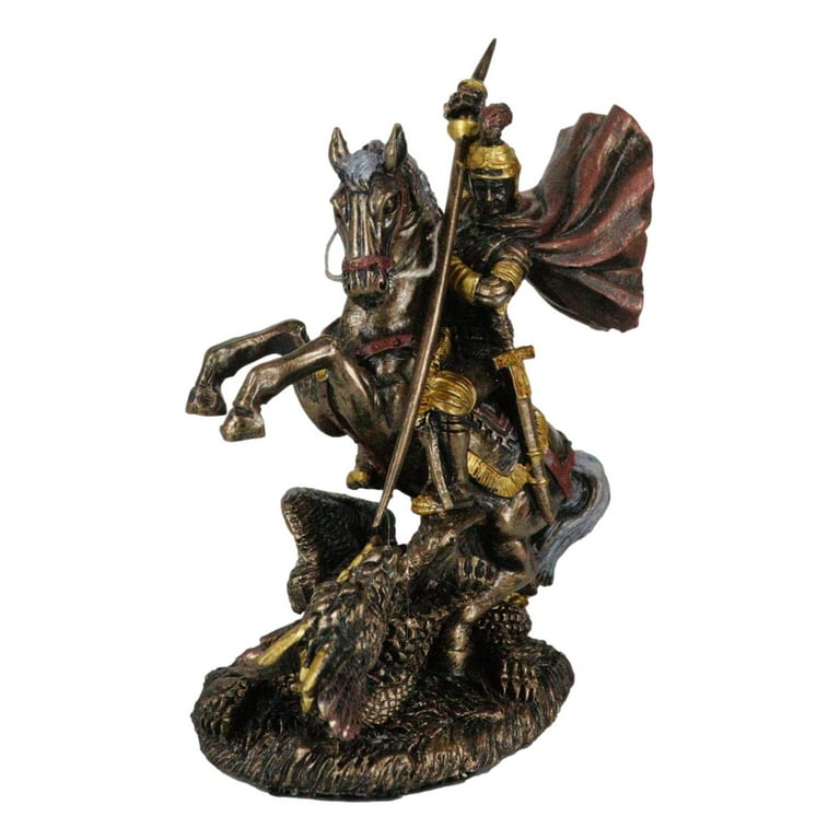 Ebros Saint George The Dragon Slayer Statue 4.75