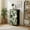 Color-3, variant on 4 Drawer Vertical Storage Dresser Ocean Beach Coastal Seascape Mint Green Tropical Turquoise Palm Tree with Wood Top Fabric Pull Drawers