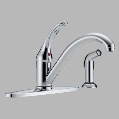 Delta 400 Dst L Classic Single Handle Kitchen Faucet With Spray