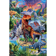 Dinosaurs by Jenny Newland Poster - 11.5" x 17.5" Laminated