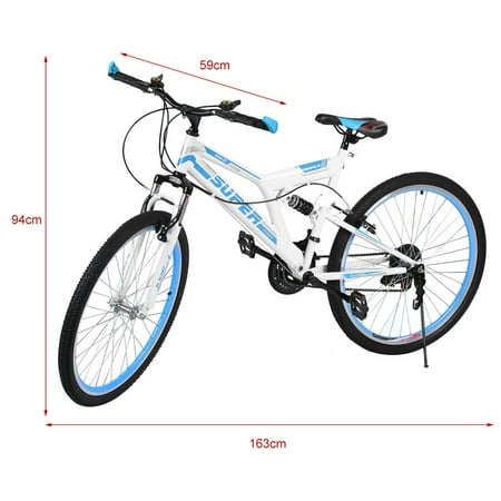 26 Inch 21 Speed Front And Rear Shock Proof Bicycle V Brake Carbon Steel Frame Complete Cycling Road Bike