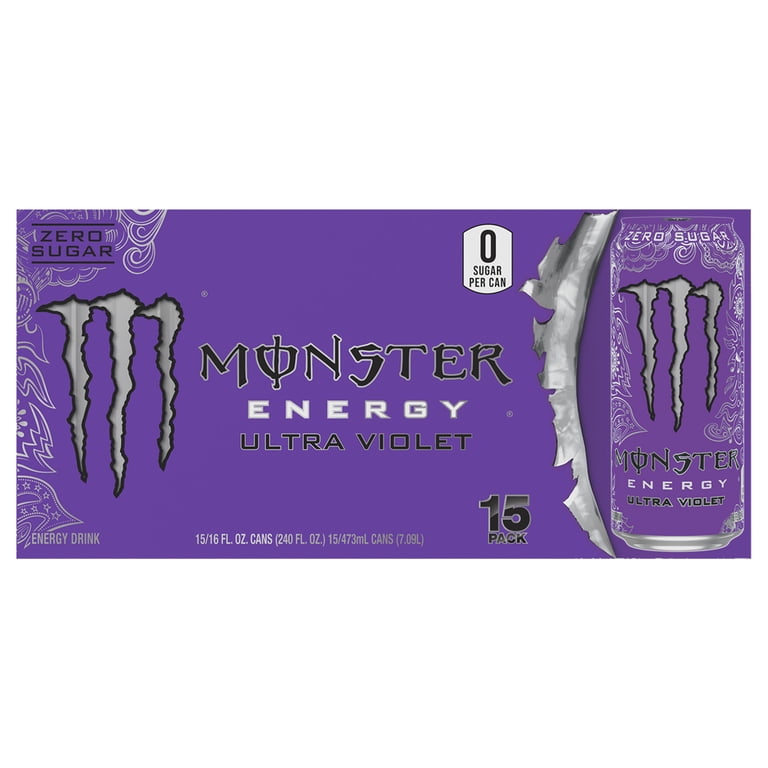 Monster Energy Ultra Violet, Citrus Grape Flavor, 15 Pack, 16 fl