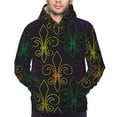 thumbnail image 5 of Bingfone Mardi Gras Carnival Men'S Drawstring Hoodie Long Sleeve Pocket Sweatshirts-4x-Large, 5 of 9