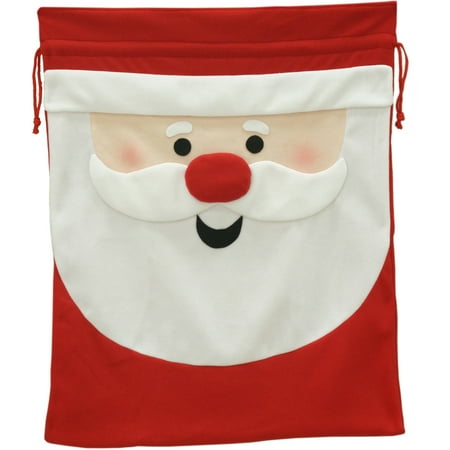 Holiday Time 3&Amp;#39; Santa Face Felt Gift Bag - Walmart.com