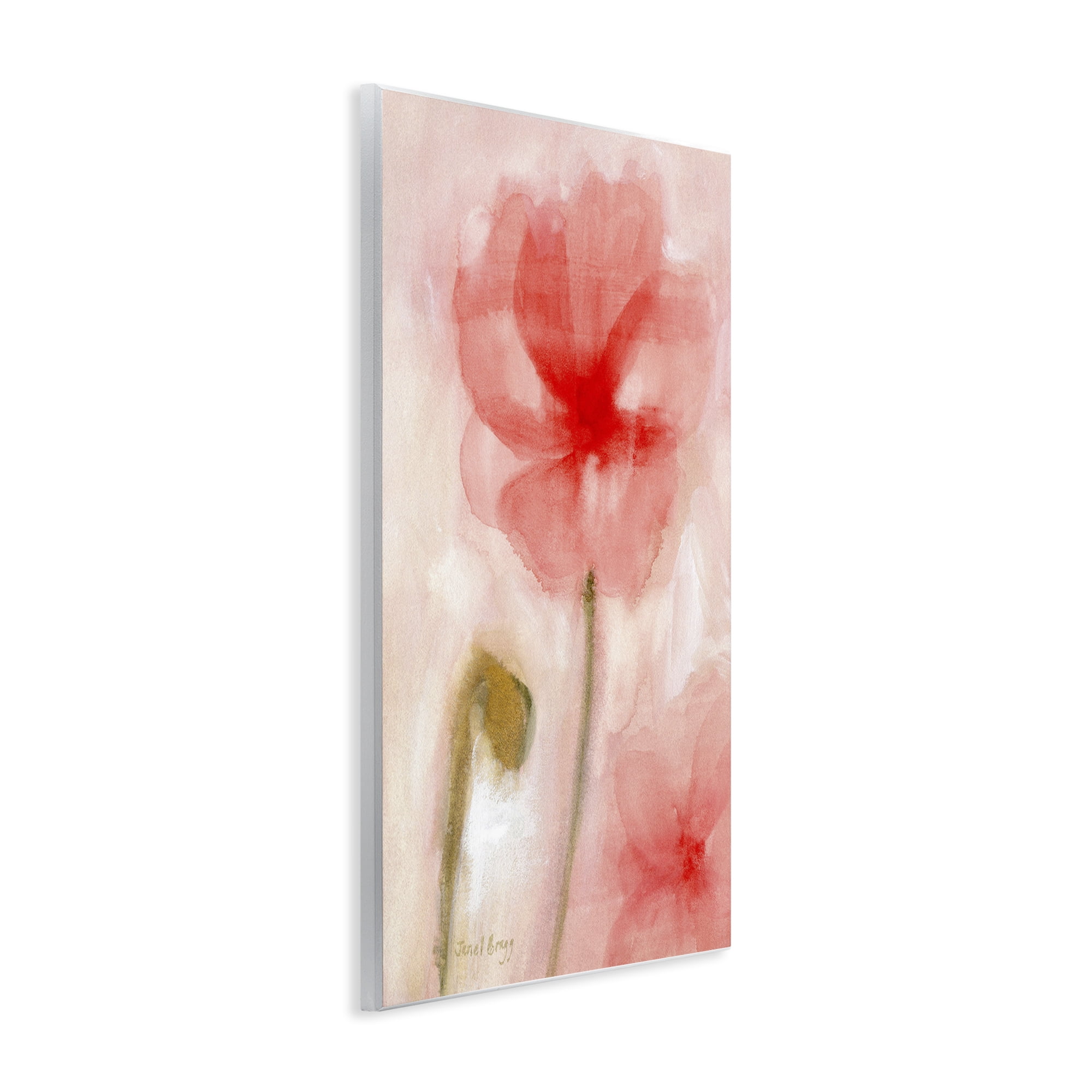 Stupell Industries Abstract Pink Bloom Botanical & Floral Painting Unframed Art Print Wall Art, 10 x 15