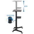 thumbnail image 6 of Mount-it! Mobile Standing Height Adjustable Desk, Black Portable Lectern, 6 of 6