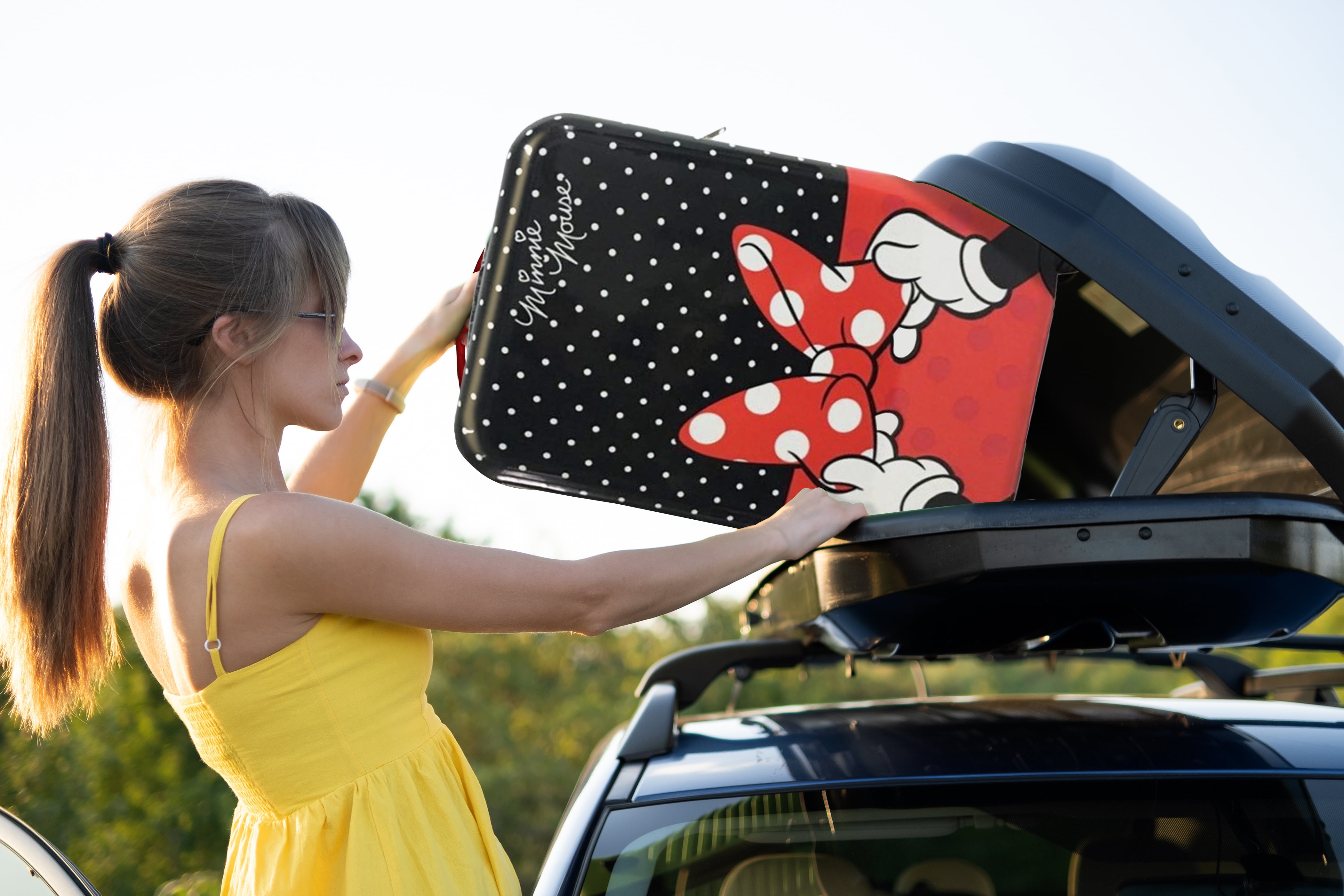 Disney Minnie Mouse Bow 20" Carry on Luggage ABS 360 Spinner