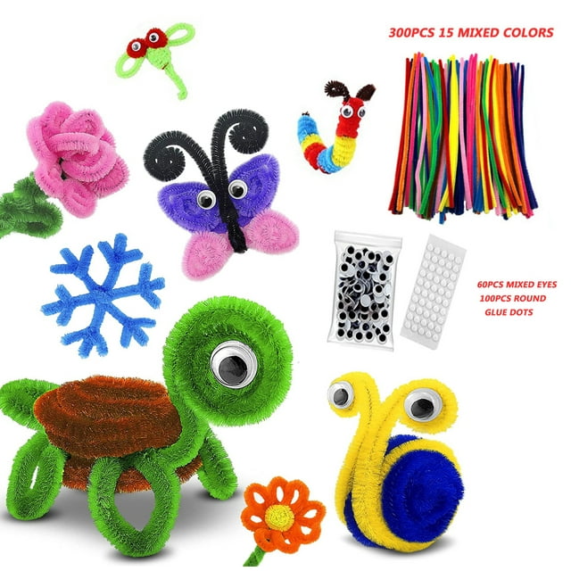 Kit de artes y manualidades para niños de 4 a 8 años: crea 21 figuras de animales y flores, juego de regalo para niños/niñas Zhivalor WMZL-2439