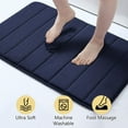 thumbnail image 6 of Semfri Navy Blue Memory Foam Bathroom Mat 20 x 32 inch Bathroom Rugs Bath Rug for Bathroom Floor Shower Tub, 6 of 6