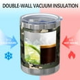 thumbnail image 2 of 12oz Tumblers Classic Camo Green Brown Pattern Vacuum Insulated Stainless Steel Travel Tumbler Cups Mug with Lid and Straw for Beer,Coffee,Beverages with Cleaning Brush for Cold & Hot Drinks, 2 of 5