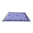 thumbnail image 2 of Ahgly Company Machine Washable Indoor Rectangle Abstract Blue Modern Area Rugs, 2' x 4', 2 of 4