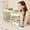 Transparent Cream White, variant on Makeup Organizer with 3 Drawers, Cosmetic Storage Box for Vanity, White Bathroom Countertop