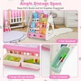 thumbnail image 6 of Costway HCST00665 7.5" - 9.5" Adjustable PE Kids Art Easel with Book Rack Pink, 6 of 10