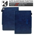 thumbnail image 4 of SaniMore for iPad Pro 10.5 Case 2017/2019 Wallet Case with Card Slots & Pen Holder [Auto Sleep] PU Leather Magnetic Ciasp Kickstand Shockproof TPU Shell Full-body Protective Retro Cover, Blue, 4 of 5