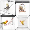 thumbnail image 6 of Qiyester Parrot Cages Portable Birdcage Pet Nest House w/Wheels Swing Ladder Feeders Slide-Out Tray for Small Mid-Sized Birds (Black), 6 of 10