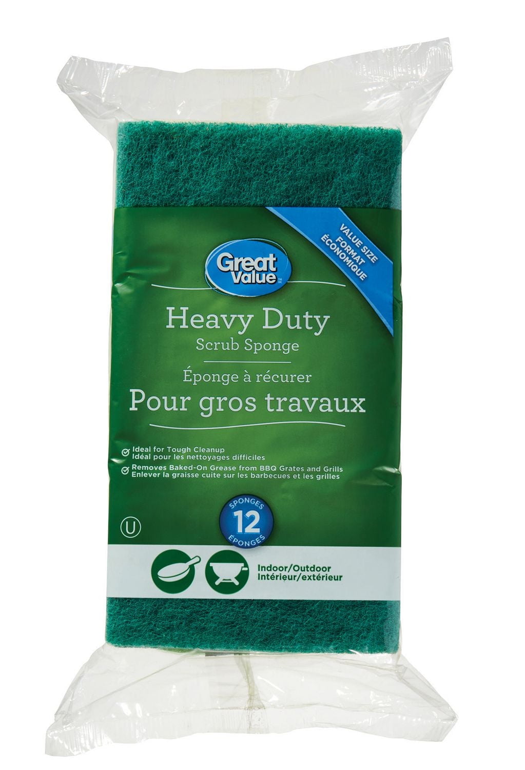 Heavy Duty Scrub Sponge, HD-12-9 CA WM, 9 Units/Pack, 12 Packs/Case, Private Label