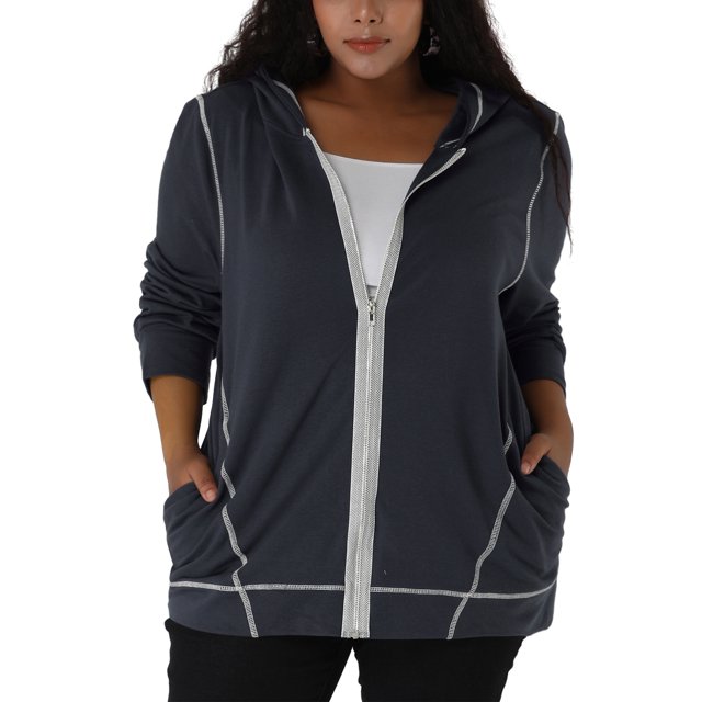 SudadeCon Bolsillos ManLarCremalleFrontal TalGrande Casual PaMujer Azul XL