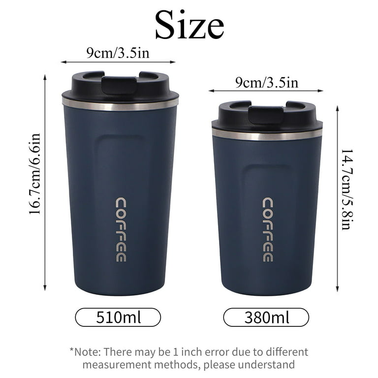 510ML Stainless Steel Car Coffee Cup Leakproof Insulated Thermal