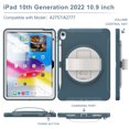 thumbnail image 3 of Mantto Case for iPad 10th Generation 10.9" 2022 Case, Multi angle Rotating Kickstand &Handle Rugged Shockproof Tablet Cover with Pencil Holder Silicone Full body Protection Cover, Cornflowerblue, 3 of 9