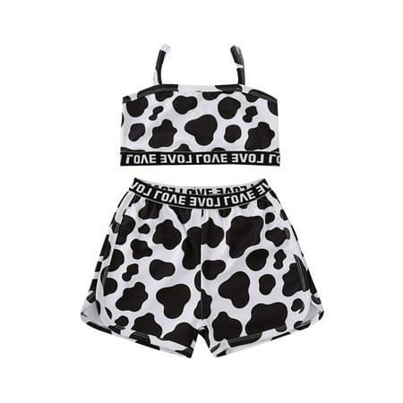 

Binwwede Toddler Baby Girl Outfits Set Sling Strap Crop Tops and Shorts Sets 2 PCS Clothes Set MHX