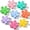 A：Pink, Rose red, Purple, Yellow, Orange, Blue, Peacock blue, Green, variant on Flower Hair Clips 8PCS Hair Claw Clips Nonslip Large Claw Clips Strong Hold Durable for Women Thick Hair, Big Hair Clips for Women Thin Hair 8 Colors