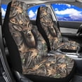 thumbnail image 2 of XYZCANDO Deer Car Seat Covers 2 Pcs Camo Forests Car Seat Cover for Front Seats Anti-Slip Back Fabric Automotive Interior Seats Covers Universal Fit for Most Cars SUVs and Sedans, 2 of 7