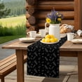 thumbnail image 2 of Pastoral Wheat Ear on Black Table Runner-36 Inch Long Watercolor Plant Table Runners Linen Burlap Tablerunner for Kitchen Dining Room Holiday Party, 2 of 9