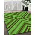 thumbnail image 3 of Ahgly Company Machine Washable Indoor Rectangle Transitional Green Area Rugs, 7' x 10', 3 of 7
