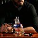 thumbnail image 5 of HWRETIE Hand Blown Whiskey Decanter Borosilicate Glass Liquor Bottle with Decorative Head Stopper Lead Free Bar Display Decanter Gift for Men, 5 of 6