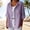 A1 Light Violet, variant on Linen Button Down Shirts for Women Roll Cuff Sleeve V Neck Collarless Button Down Muslin Button Down Shirt Women Linen Shirts for Women Womens Tops Purple 2XL