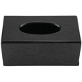 thumbnail image 1 of Wooden Cover Rectangular, Tissues Box Holder Facial Paper Container Napkin Holder for Living Room Bedroom Kitchen(Black), 1 of 8
