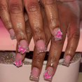 thumbnail image 1 of Uñas postizas adhesivas octoswave Duck Short con mariposa 3D, 24 piezas, 1 of 8