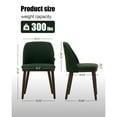 thumbnail image 6 of EOP Modern Upholstered Dining Chairs Set of 6, Wooden Dining Side Chairs with Curved Backrest, Armless Kitchen Chairs for Dining Room & Restaurant, Green, 6 of 6