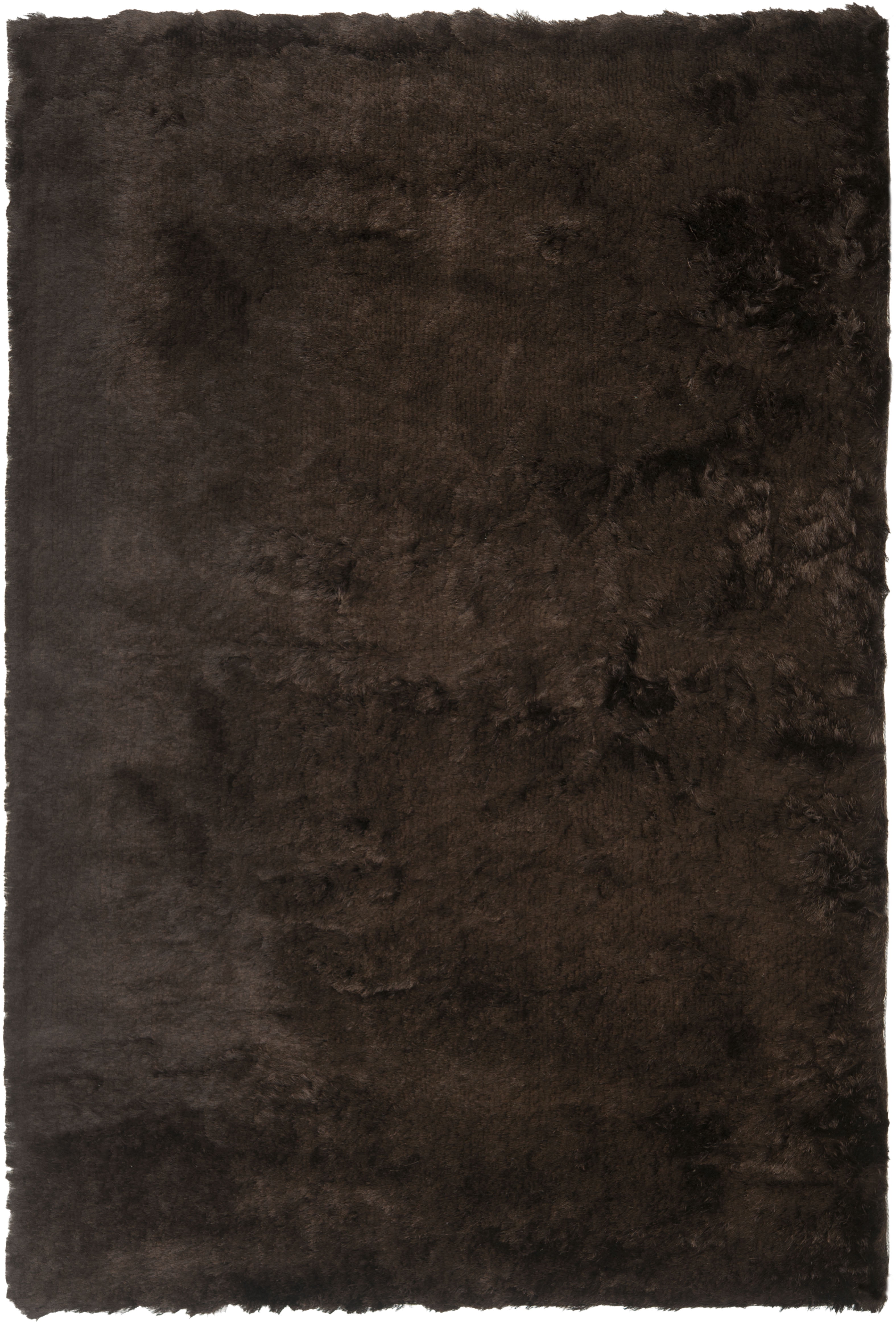SAFAVIEH Paris Darwin Plush Polyester Shag Area Rug, Chocolate, 8' x 10'