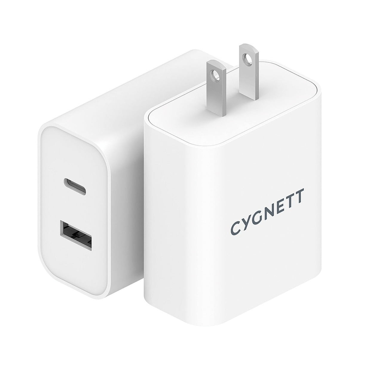 Cygnett CY3887POFLW 38W PowerPlus Dual Port Wall Charger, Black