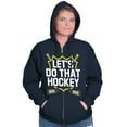 thumbnail image 4 of Let's Do That Hockey Sports Zip Up Hoodie Men's Women's Brisco Brands X, 4 of 6
