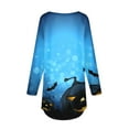 Womens Halloween Costumes 2024 Plus Size Pumpkin Bats Print Tshirts