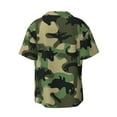 thumbnail image 2 of Easygdp Camouflage Dinosaur Men's Casual Short-sleeved Shirt with Pocket and Button Suitable for Beach Vacation Leisure - 3X-Large, 2 of 7