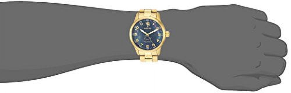 Invicta Men's Sea Base Gold-Tone Steel Bracelet & Case S. Sapphire Quartz Black Dial Analog Watch 23826