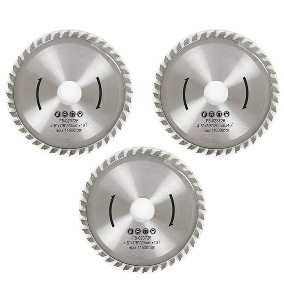 PET-U Circular Saw Blades - 3 PCS 4-1/2" 40T 13,200 RPM Alloy Steel Table Saw Blades for Metal Wood Tile Cutting
