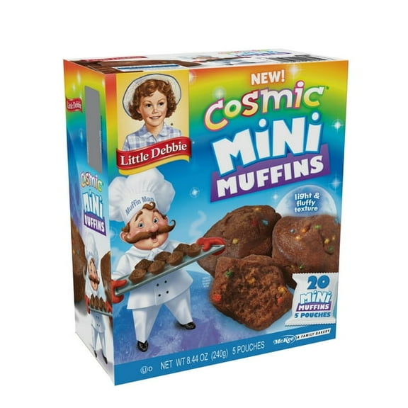 4 Pack- Little Debbie Cosmic Mini Muffins, 8.44 oz, 5 Count