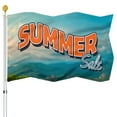 thumbnail image 4 of Hello Summer Flag Beach Fruit Sunglasses Yard Sign Party Supplies Holiday Outdoor Decoration Cool Funny Flag with Brass Grommets, 4 of 6