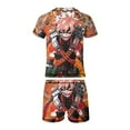 thumbnail image 6 of My Hero Academia Boys 2-Piece Swimsuit Set Bathing Suit Short Sleeve Swimwear Sets with Swim Trunk 9-11Y(140cm), 6 of 7