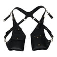 thumbnail image 3 of Armpit Bag Doble Bandolera con Correa Ajustable Bolsillo Interior para Teléfono Diseño Antirrobo y Material de PU Adecuado para Hombres y Mujeres en Trabajo Hogar Viajes Negro, 3 of 8
