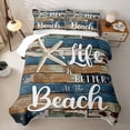 thumbnail image 2 of Erosebridal Teens Ocean Beach Quilt Full,Vintage Sea Cabin Full Bedspread Sets for Boys Girls, 2 of 7