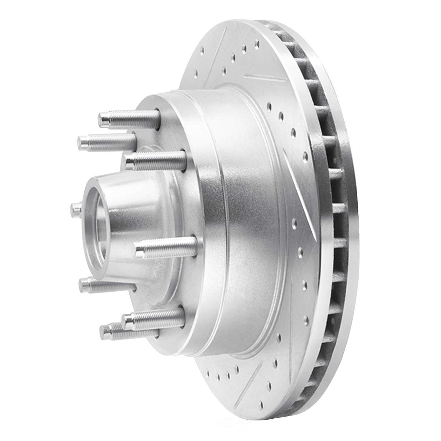 Dynamic Friction Company 631-54118L DFC Brake Rotor - Drilled And Slotted - Silver