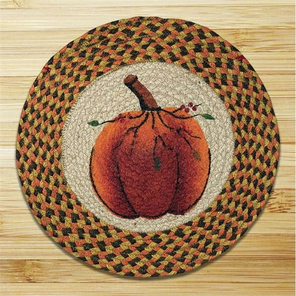 Earth Rugs 49-CH222HP Harvest Pumpkin Round Chair Pad