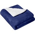 thumbnail image 2 of Kids Ultra-Soft Micromink Sherpa Blanket - Throw, Midnight Blue, 2 of 6