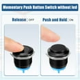 thumbnail image 4 of Unique Bargains 19mm Car Waterproof Push Button Switch Metal Round Start Button SPST 1NO AC 250V Black, 4 of 7